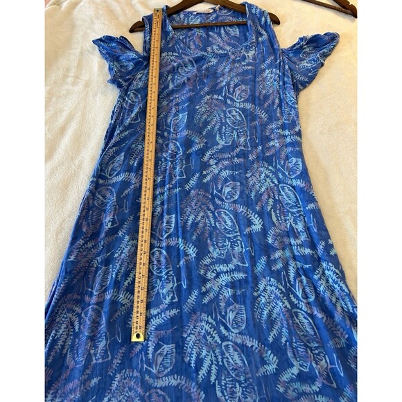 Soft Surroundings Dress Extra Large Maxi Pockets Cold Shoulder Resort Vacation - Picture 4 of 7